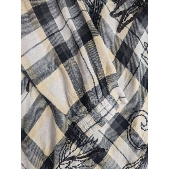 Soft Surroundings Plaid sequined 3/4 Sleeve Tunic Top Women's Size XL - Picture 5 of 6